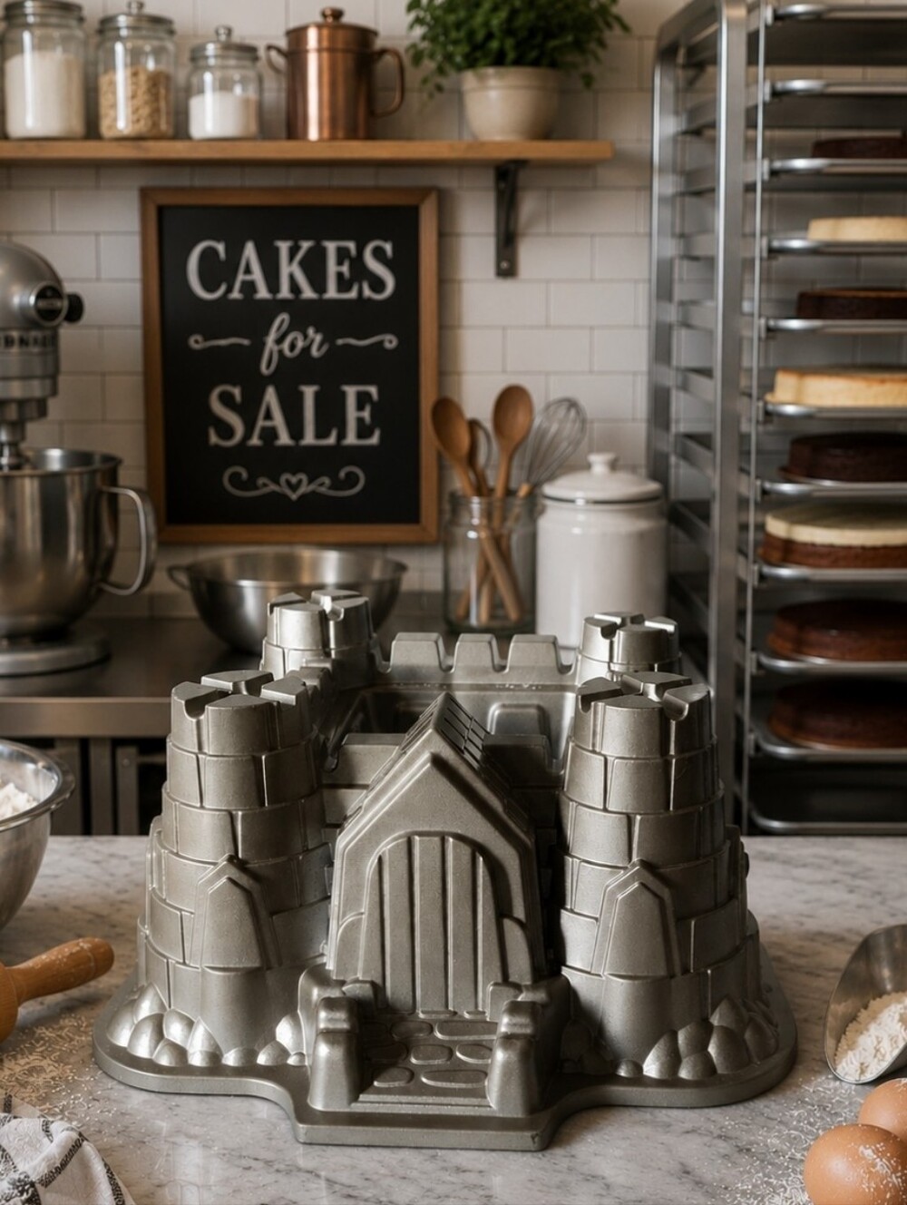 Nordic Ware Castle Williams Sonoma Metal NWOT NordicWare Bundt Cake Mold Pan